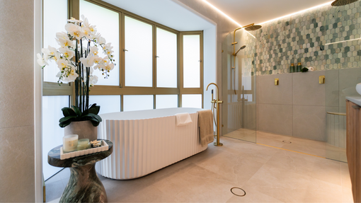 Organic Contemporary, Elevated: A Bathroom Transformation by XBathrooms