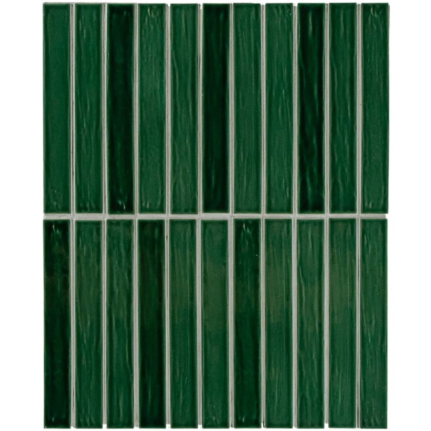 Porcelain Dark Green Glossy Mosaic