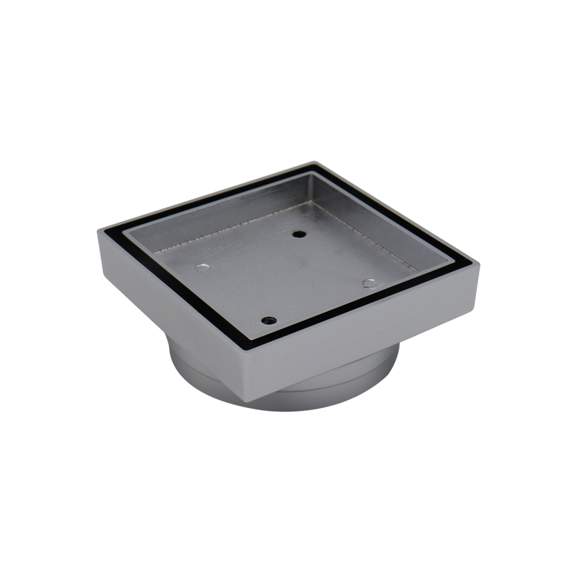 Floor Waste Bermuda Mega Square 80mm Brushed Chrome