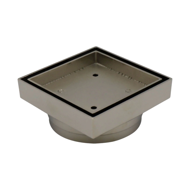 Floor Waste Bermuda Mega Square 100mm Brushed Nickel