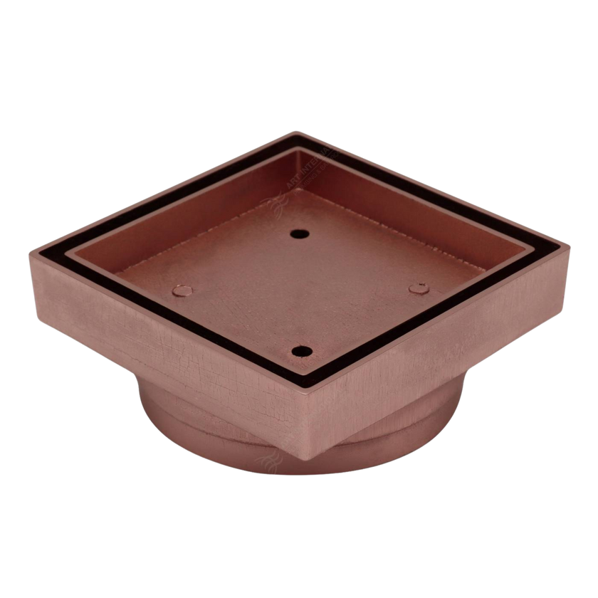 Floor Waste Bermuda Mega Square 50mm Rose Gold