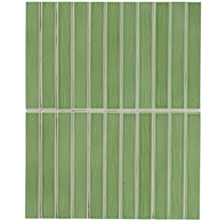 Porcelain Light Green Glossy Mosaic