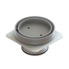 Floor Waste Bermuda Mega Round 100mm Brushed Nickel
