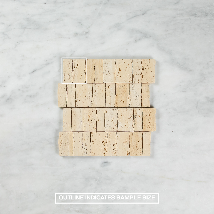Travertine Ashlar Mosaic Beige