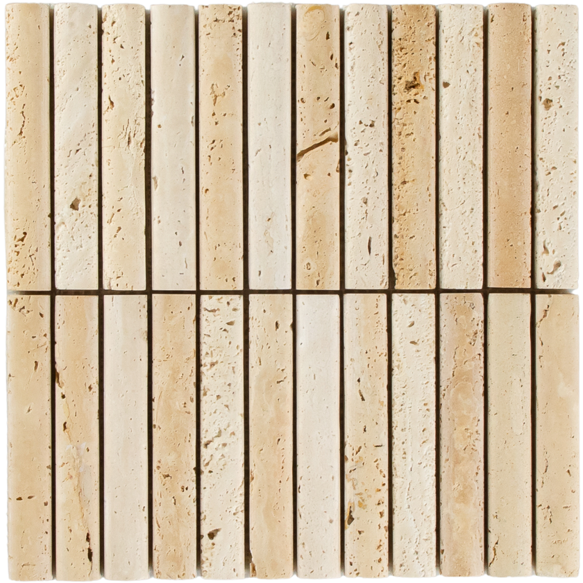 Travertine Beige Marble Flute Mosaic