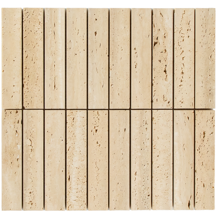 Travertine Concave Kit Kat Mosaic