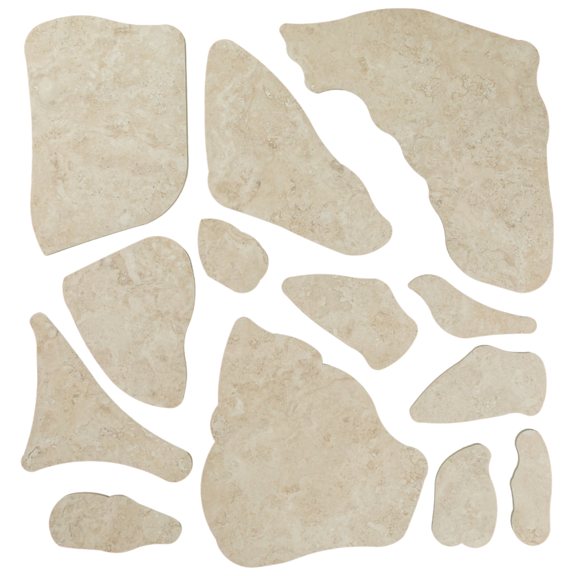 Travertine Stone Ivory Crazy Pave In Out