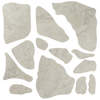 Travertine Stone Silver Crazy Pave In Out
