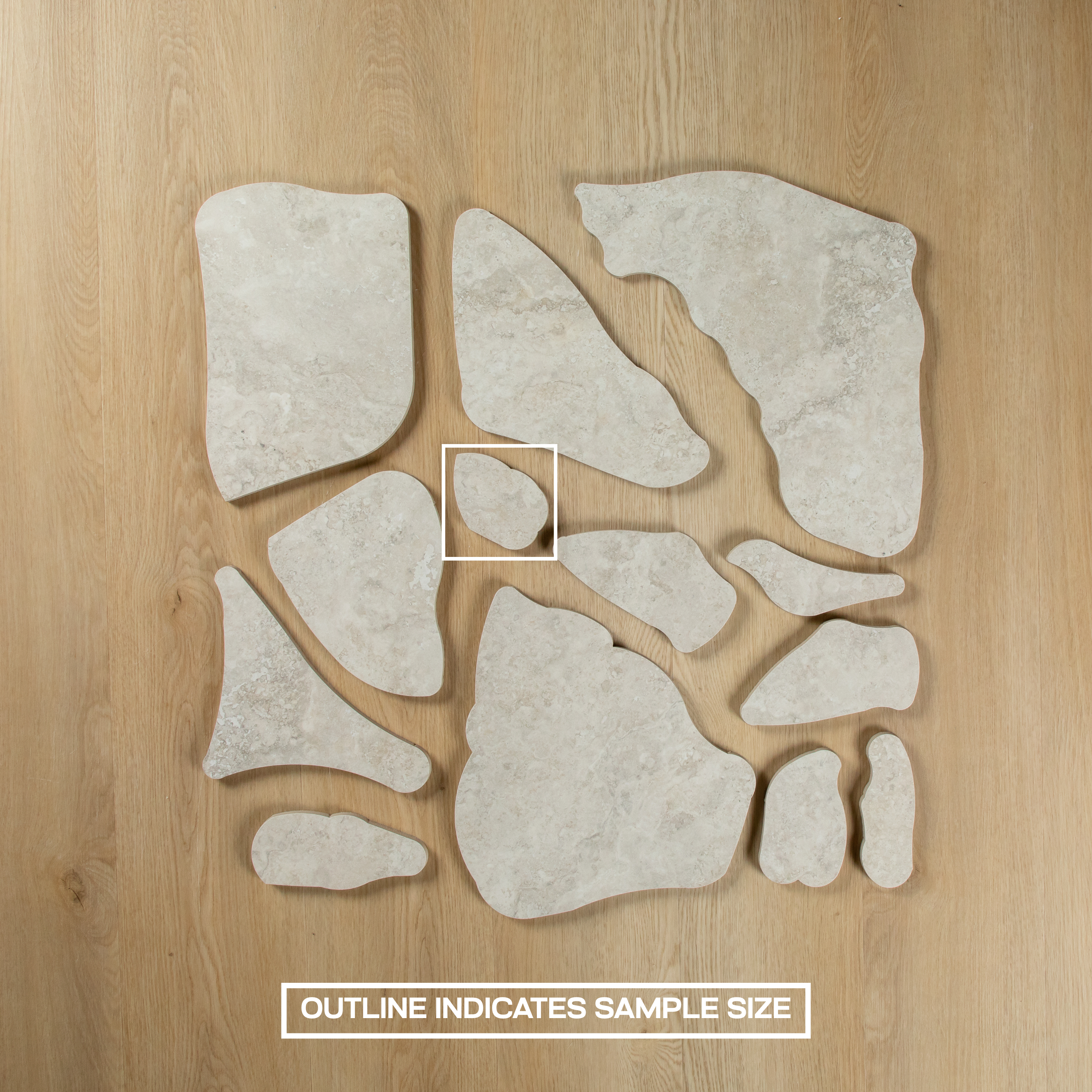 Travertine Stone Silver Crazy Pave In Out