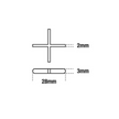 Cross Spacers 2mm 100 Pieces