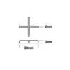Cross Spacers 2mm 100 Pieces