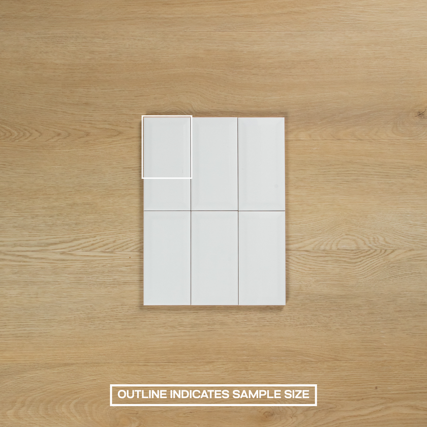 White Gloss Subway Bevelled