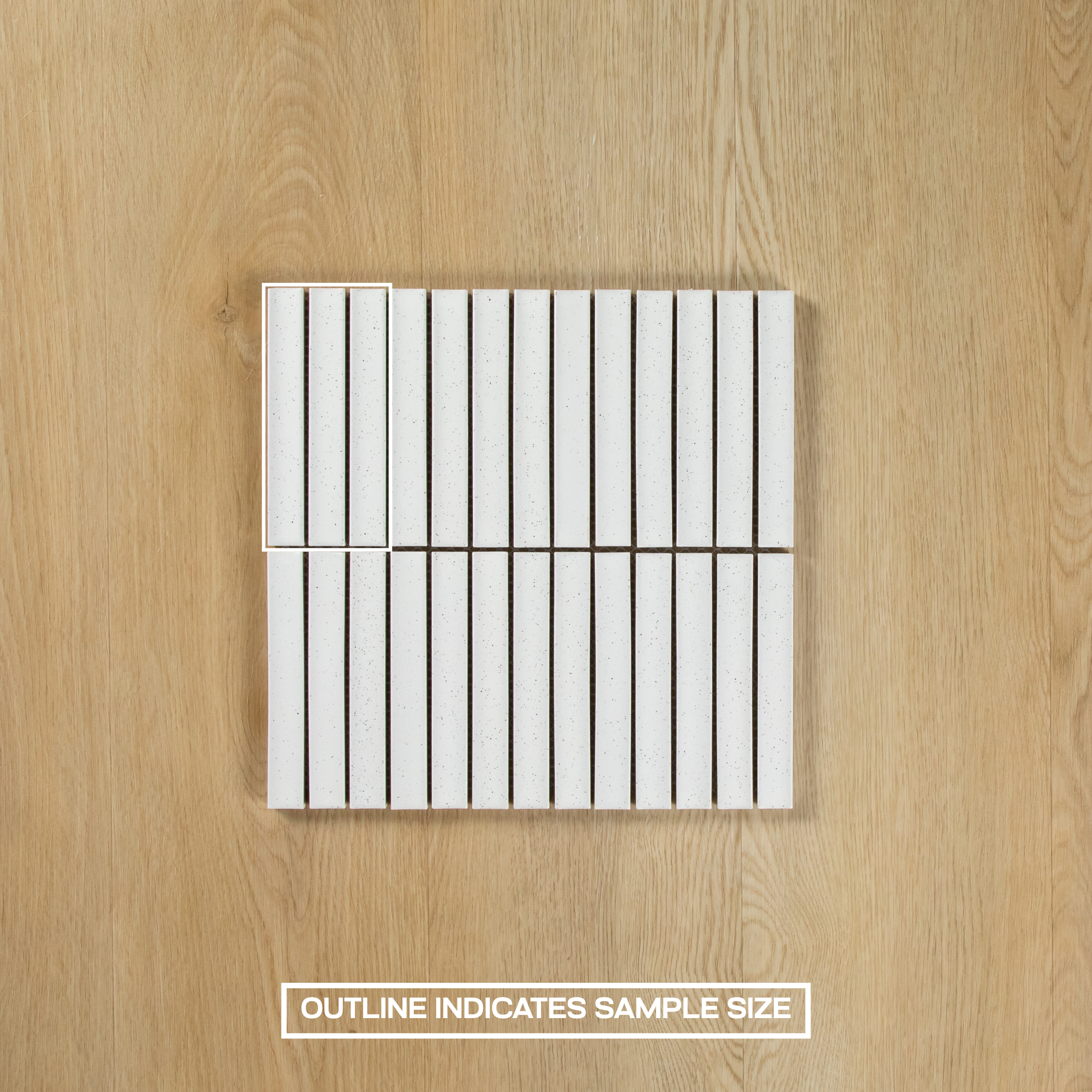 Clovelly White Grey Speckle Matte Concave Kit kat