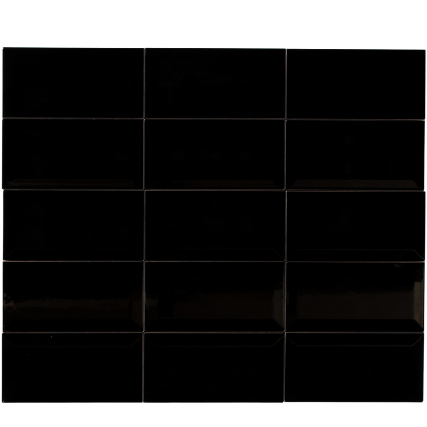 Black Gloss Subway Bevelled