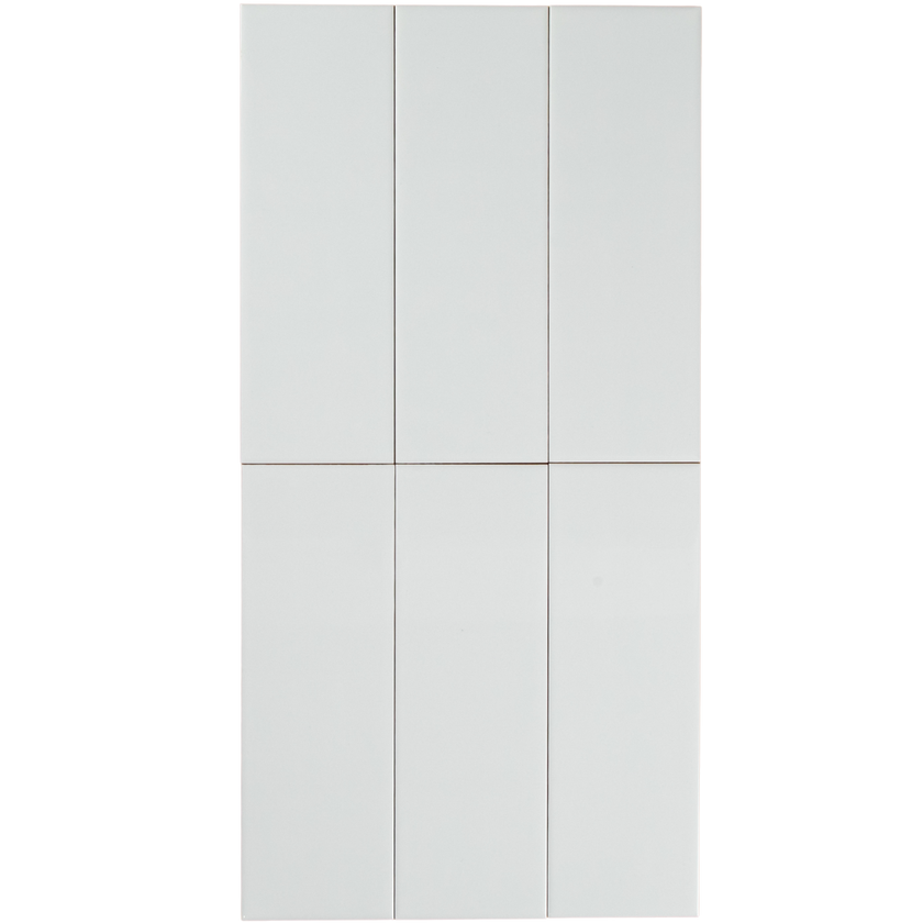 White Matte Subway Pressed Edge