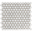 Carrara Marble Mosaic Penny Round Honed Mosaic