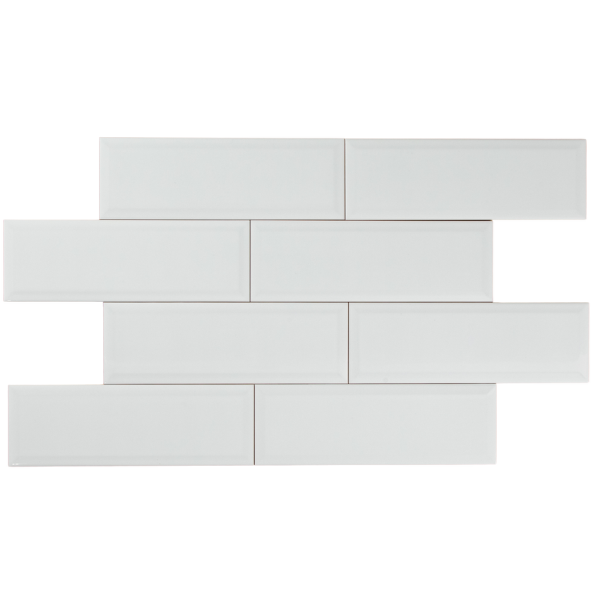 White Gloss Subway Bevelled