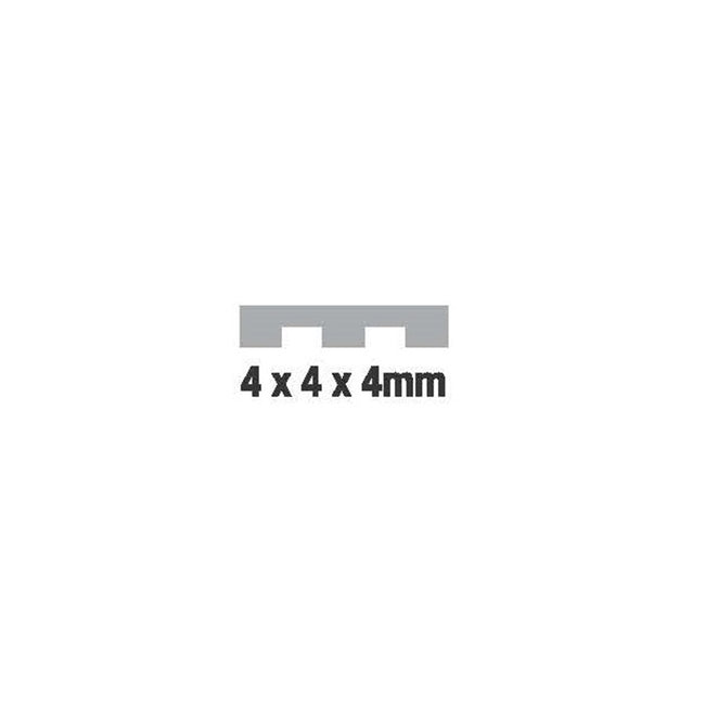 Adhesive Notched Trowel 4mm with Rubber Handle