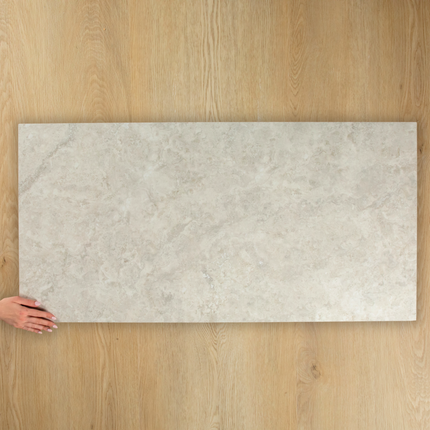 Travertine Stone Silver Matte