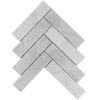 Carrara Marble Mosaic Herringbone XL