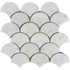 Carrara Marble Mosaic Small Fans Honed