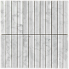 Carrara Marble Honed Concave Flute Mosaic