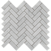 Carrara Marble Mosaic Herringbone Honed Small