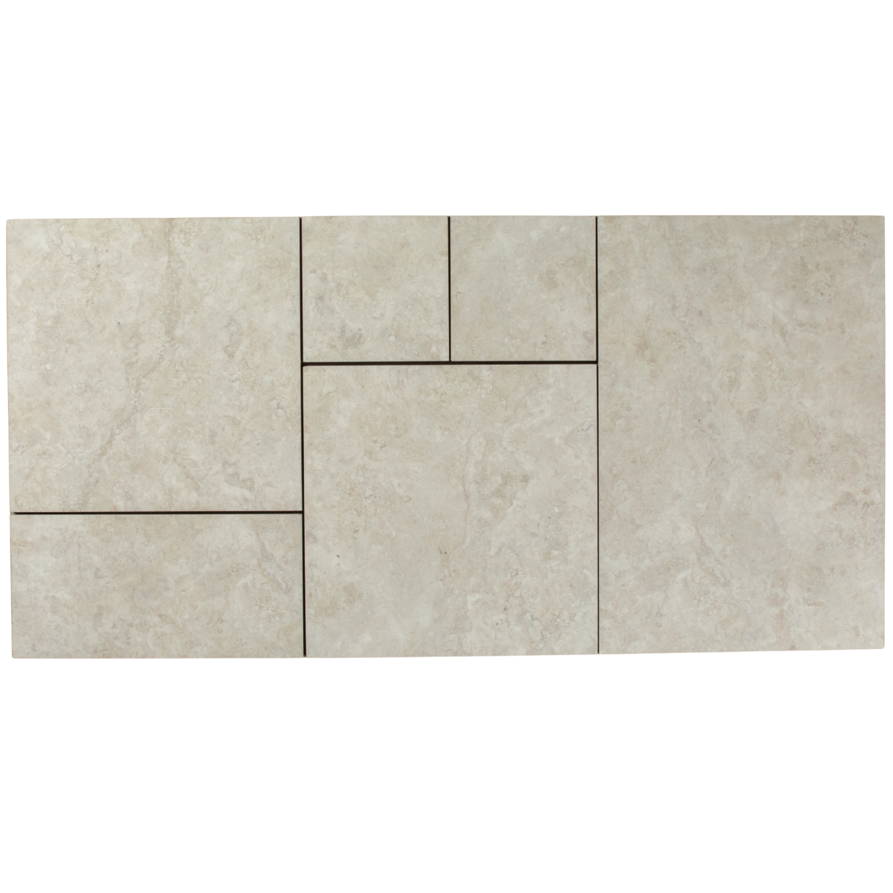 Travertine Stone Silver French Pattern