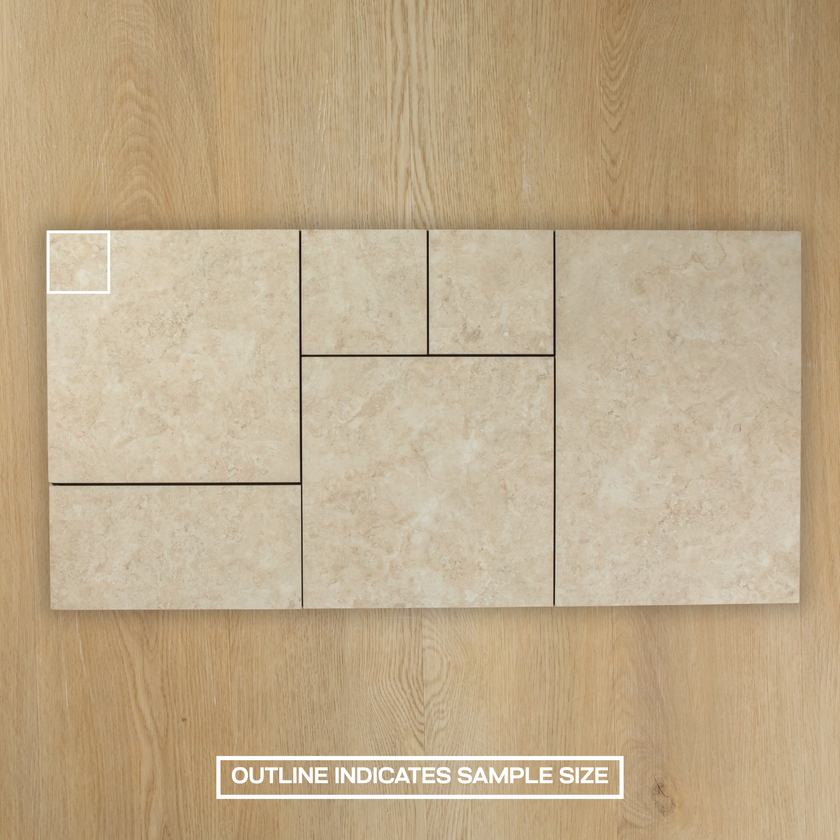 Travertine Stone Ivory French Pattern