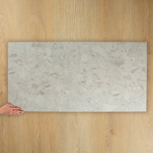 Terrazzo Stone Light Grey In Out