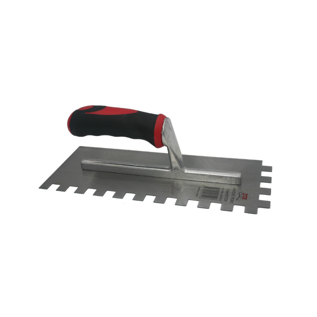 Adhesive Notched Trowel 15mm with Rubber Handle