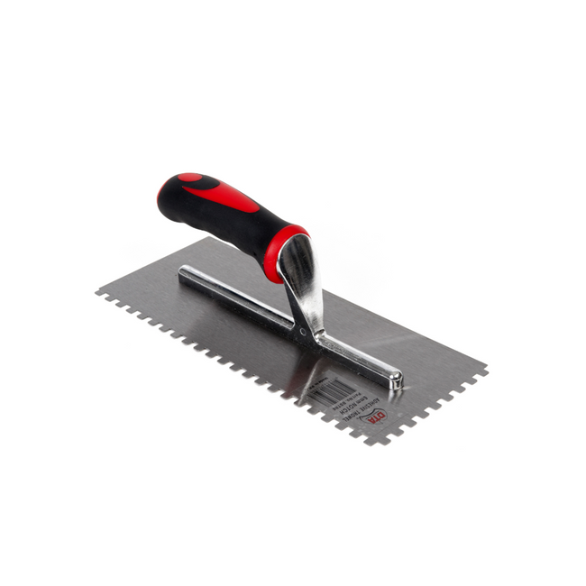 Adhesive Notched Trowel 8mm with Rubber Handle
