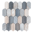 Blue Sand Arch/Long Fish Scale Carrara Mosaic