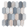 Blue Sand Arch/Long Fish Scale Carrara Mosaic