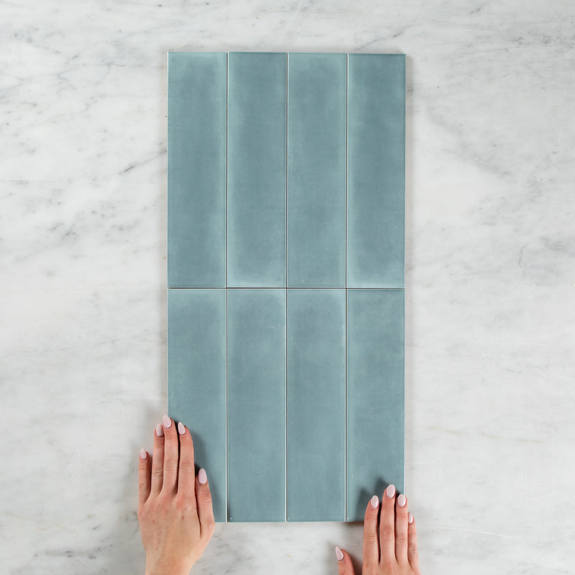 Boutique Baby Blue Gloss Subway Ripple