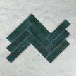 Boutique Peacock Green Gloss Subway Ripple