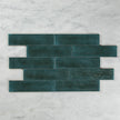 Boutique Peacock Green Gloss Subway Ripple