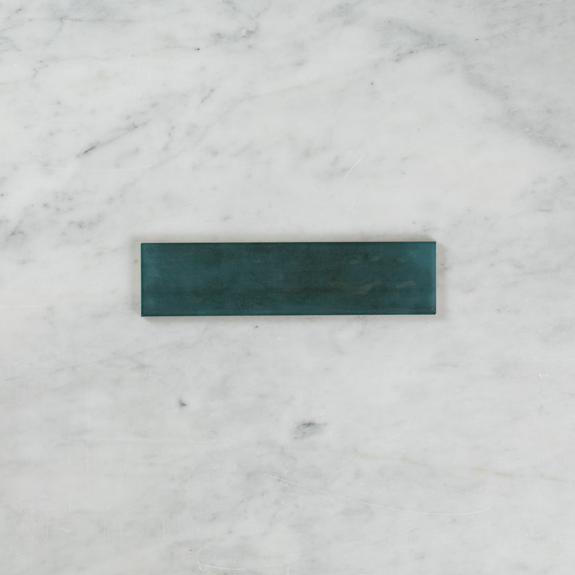 Boutique Peacock Green Gloss Subway Ripple