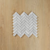 Carrara Marble Mosaic Herringbone Honed Small