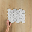 Carrara Marble Mosaic Hexagonal Polished