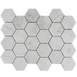 Carrara Marble Mosaic Hexagonal Polished