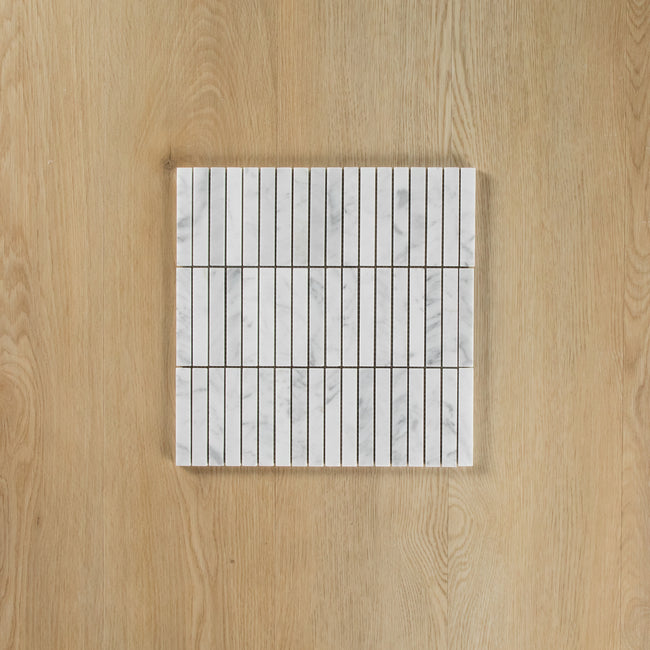 Carrara Marble Mosaic Kit Kat Natural Stone