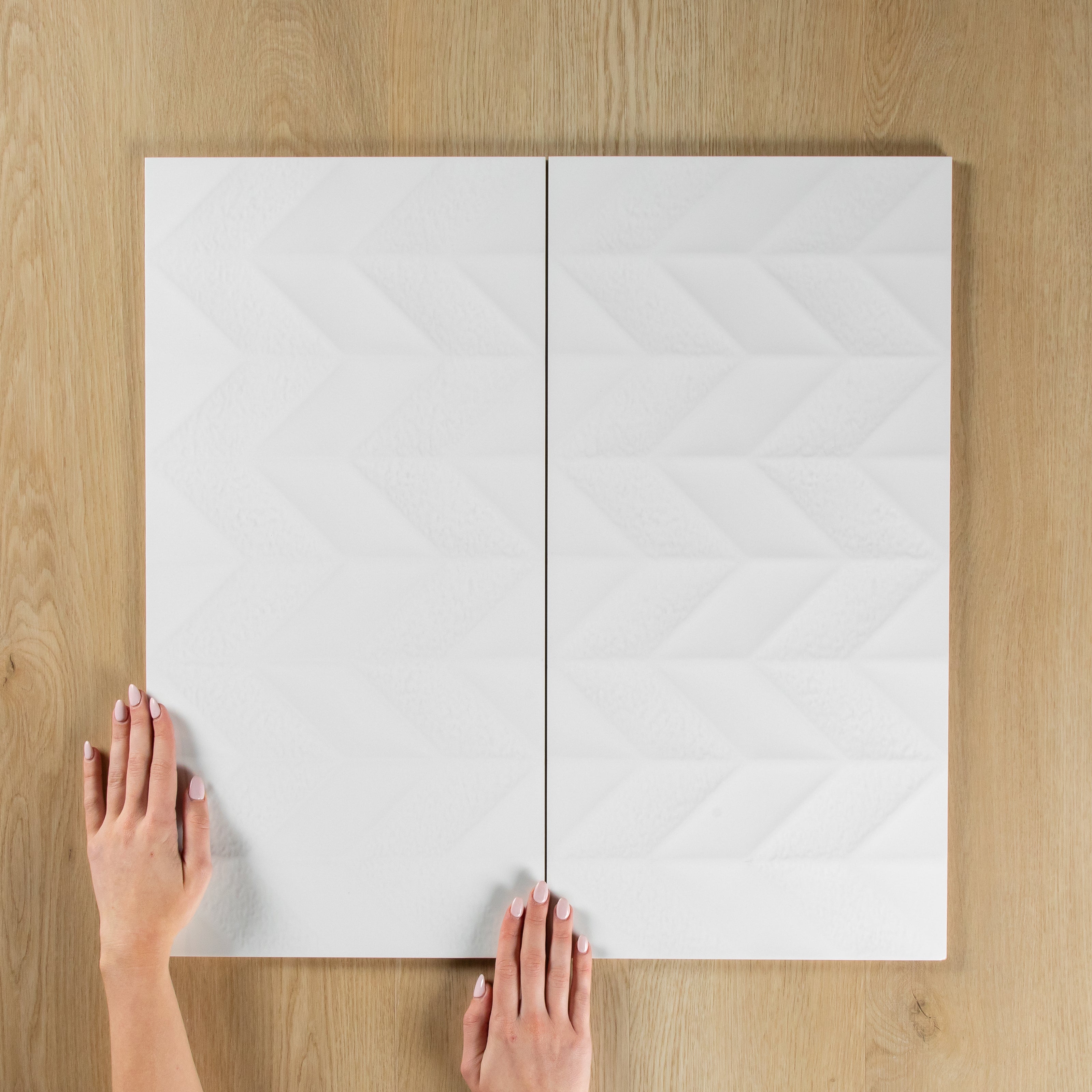 Chevron White Matte