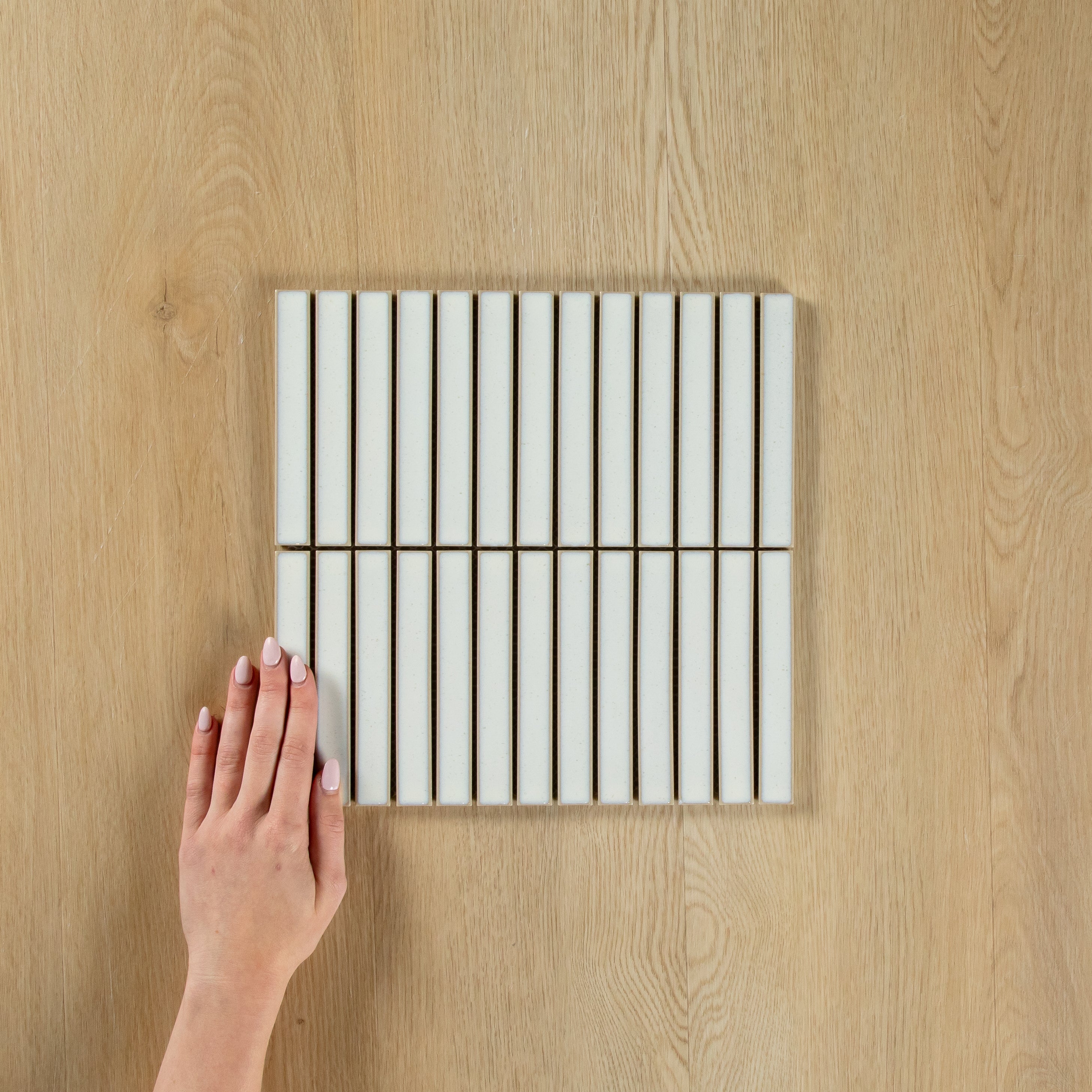 Clovelly Antique White Gloss Kit Kat Mosaic
