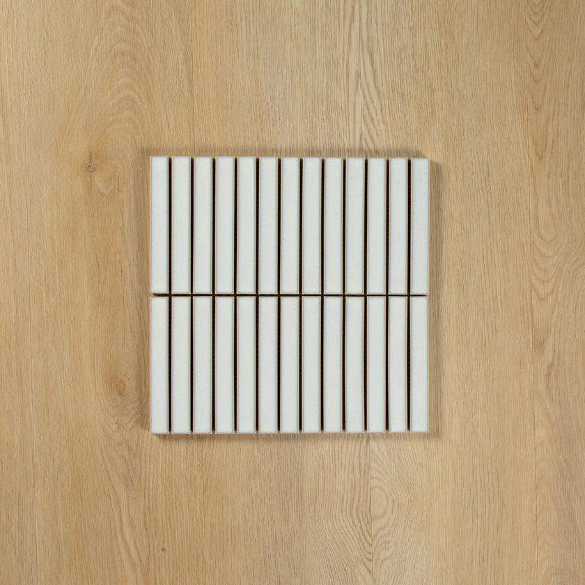 Clovelly Antique White Gloss Concave Kit Kat Mosaic