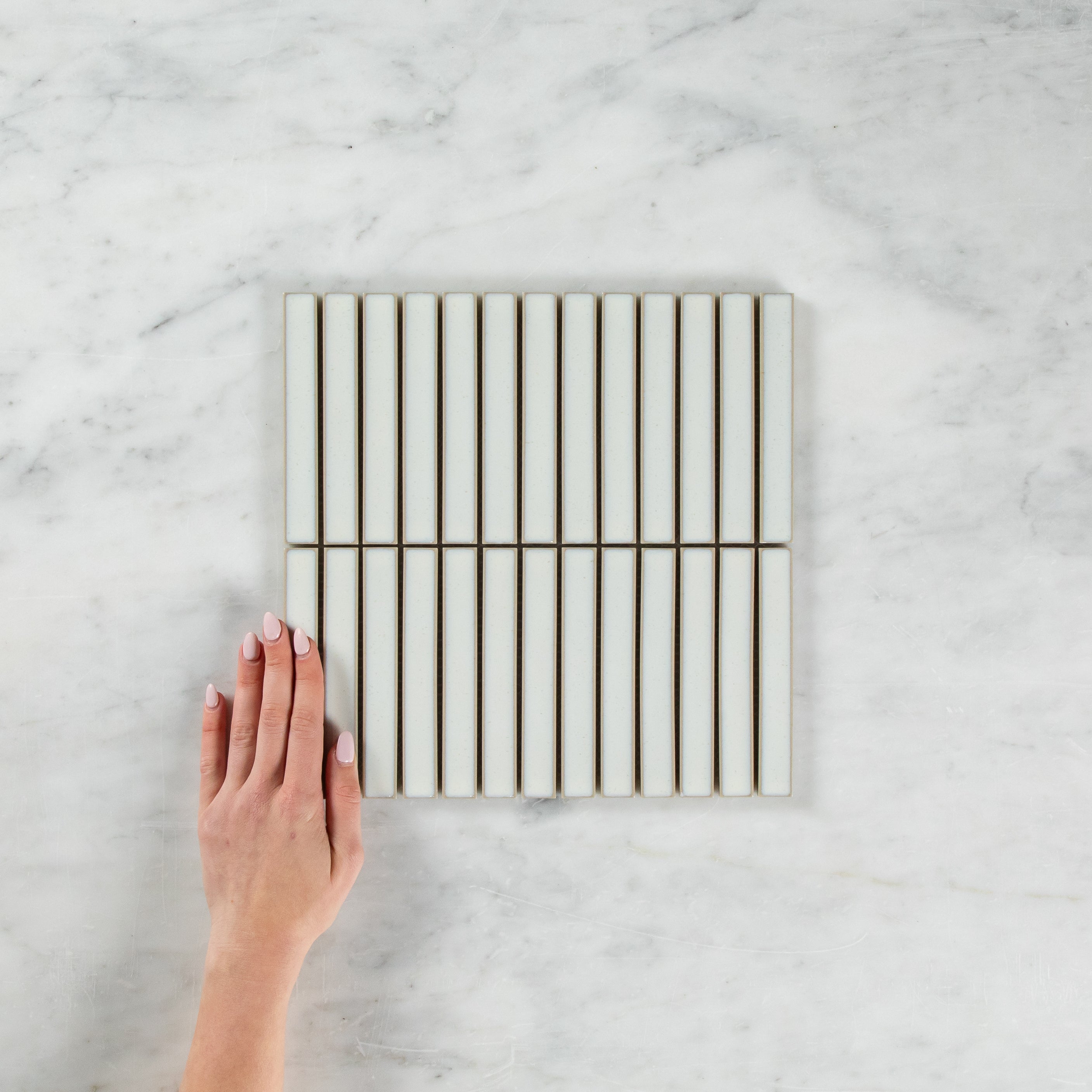 Clovelly Antique White Gloss Kit Kat Mosaic
