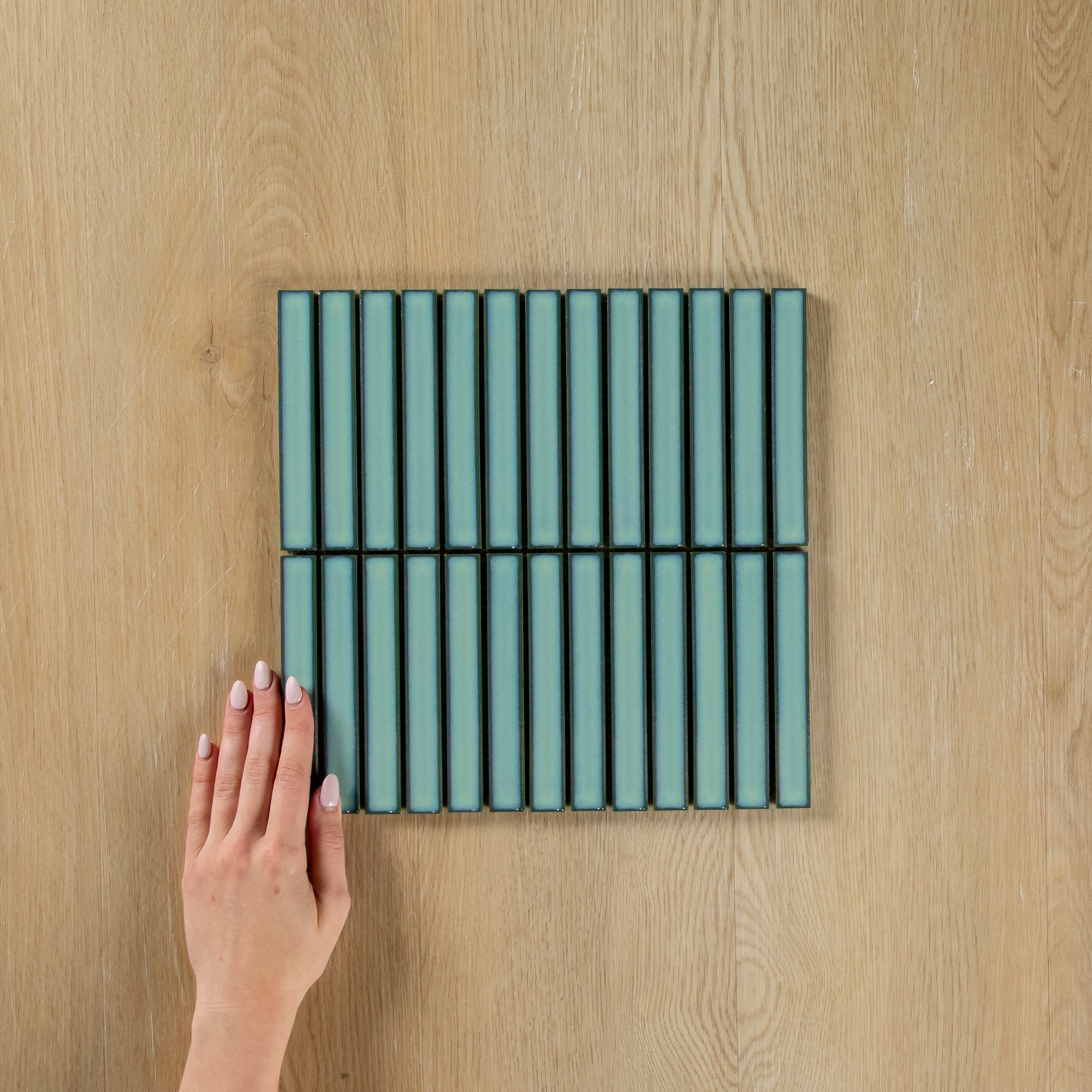 Clovelly Antique Light Green Gloss Kit Kat Mosaic Mosaic
