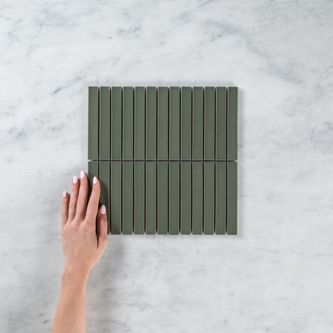 Clovelly Pearl Olive Matte Kit Kat Mosaic