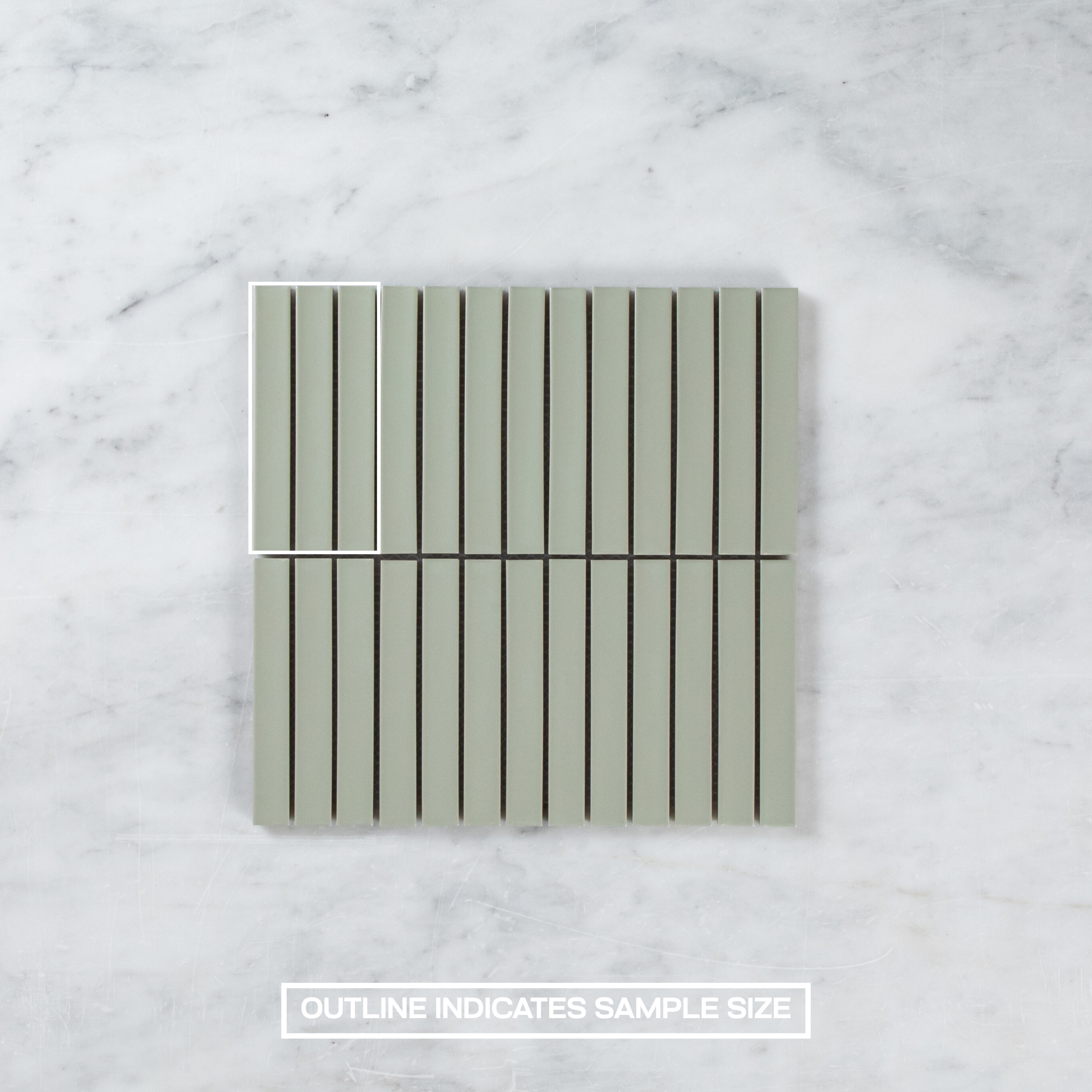 Clovelly Pearl Sage Matte Kit Kat Mosaic