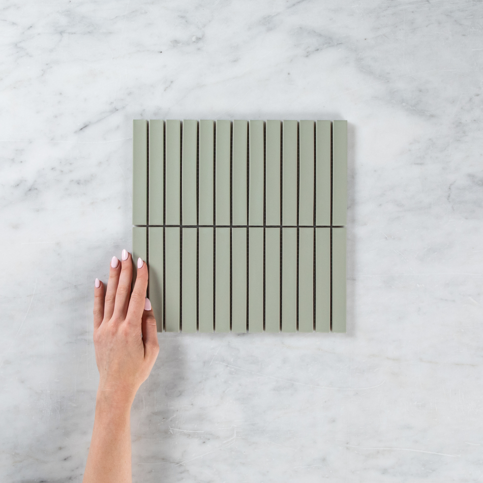 Clovelly Pearl Sage Matte Kit Kat Mosaic